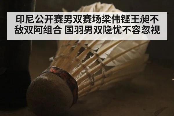 印尼公开赛男双赛场梁伟铿王昶不敌双阿组合 国羽男双隐忧不容忽视